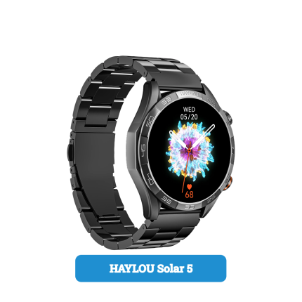 HAYLOU Solar 5 Smart Watch metallic strap black 2