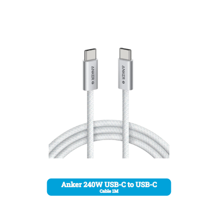 Anker 240W USB-C to USB-C Cable White