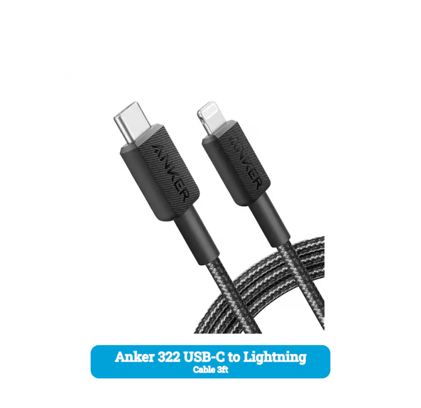 Anker 322 USB-C to Lightning Cable 3ft