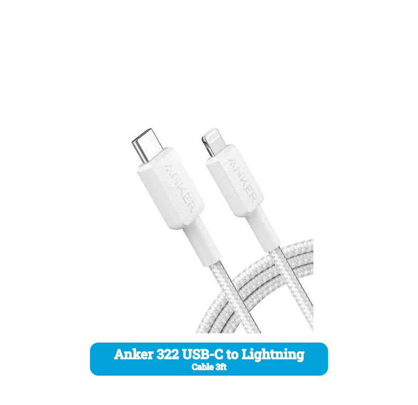 Anker 322 USB-C to Lightning Cable 3ft